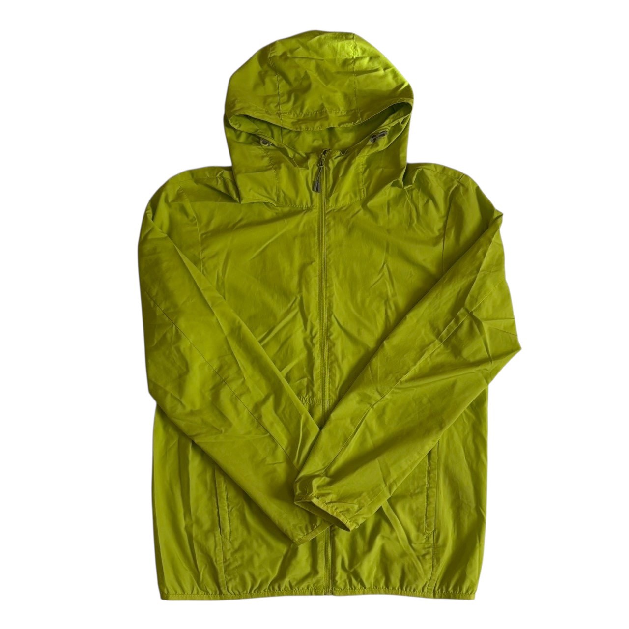 ［中古］UNIQLO ユニクロ ポケットダブルUVパーカー 黄緑 グリーン UVカット パーカー アウター ファッション アパレル カジュアル Mサイズ メンズ