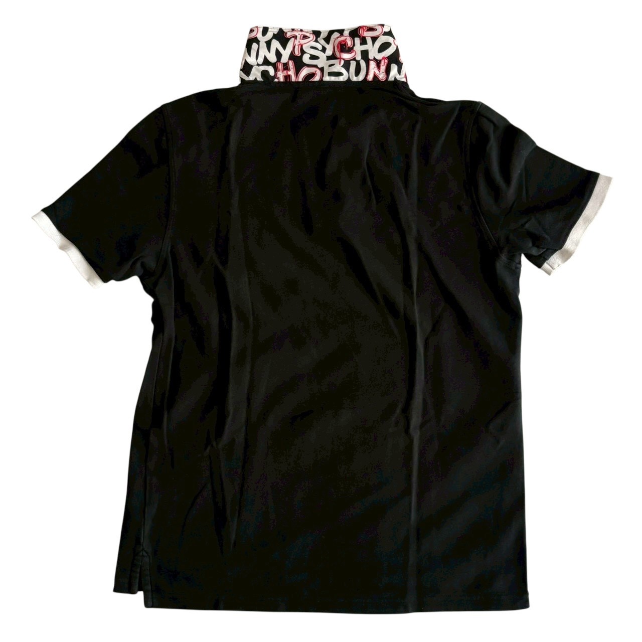 ［中古］Psycho Bunny サイコバニー 半袖ポロシャツ 黒 ブラック 半袖 ポロシャツ うさぎ ウサギ ゴルフ 趣味 スポーツ Mサイズ メンズ