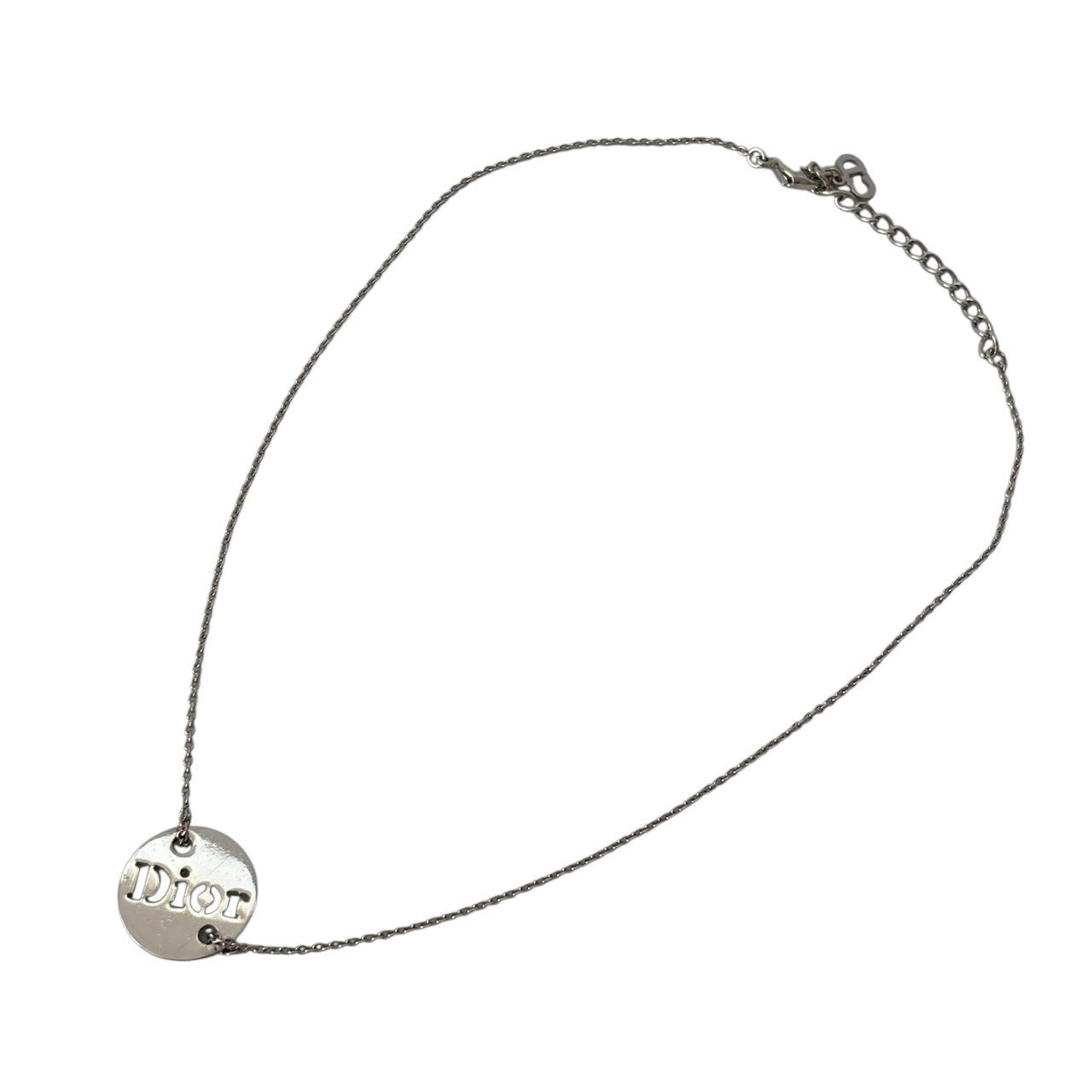 Rakuten - ［中古］Christian Dior ディオール ネックレス ジュエリー アクセサリー 小物 サークル ロゴ メタル シルバー　アクセサリー レディースアクセサリー ネックレス ペンダント