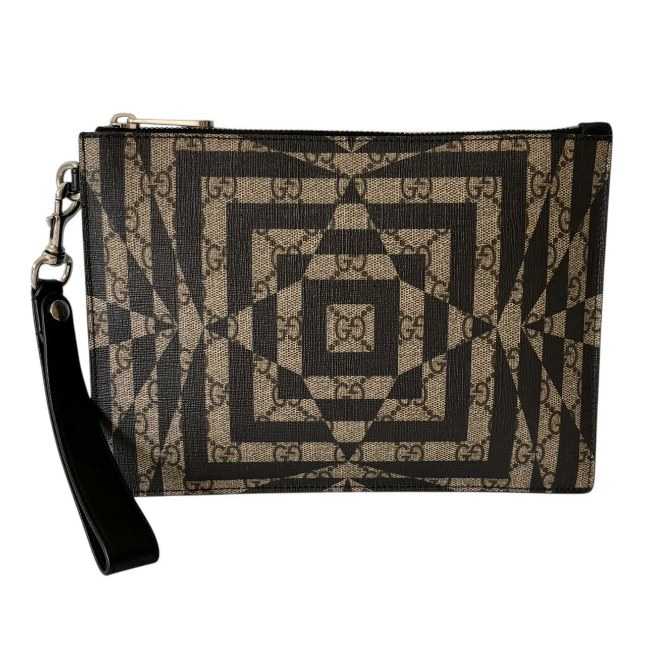 ［中古］GUCCI グッチ 411768 クラッチバッグ セカンドバッグ GGカレイド GGスプリーム レザー ベージュ　メンズファッション　バッグ　クラッチバッグ