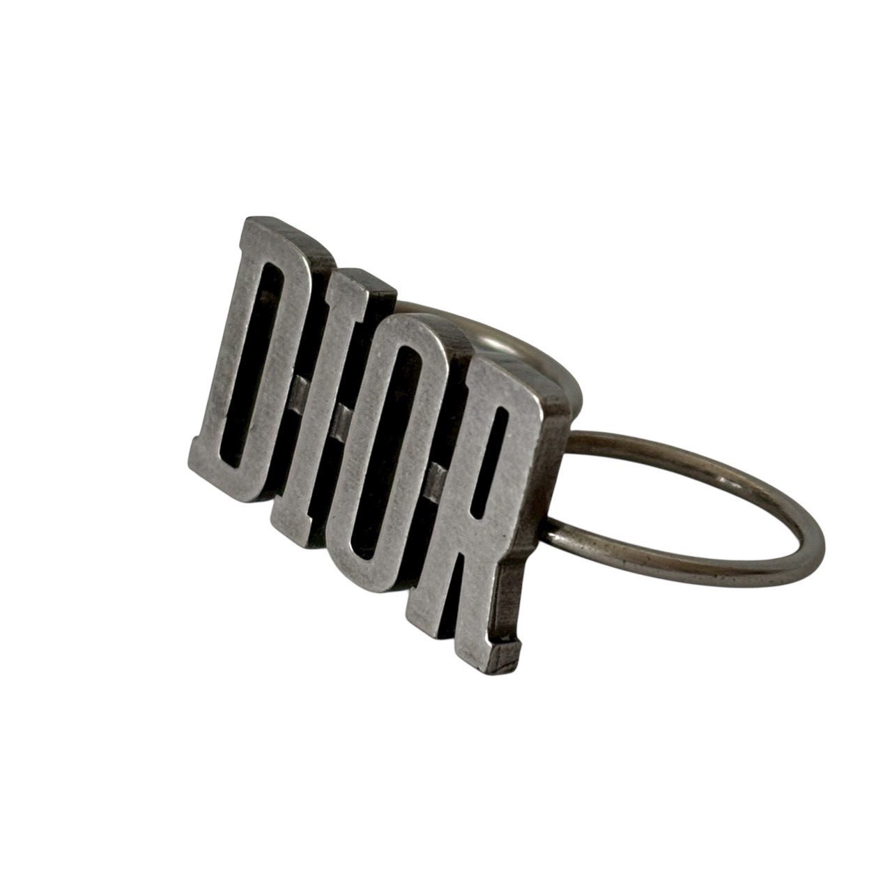 ［中古］Christian Dior ディオール プレート リング 指輪 アクセサリー 小物 ロゴ...