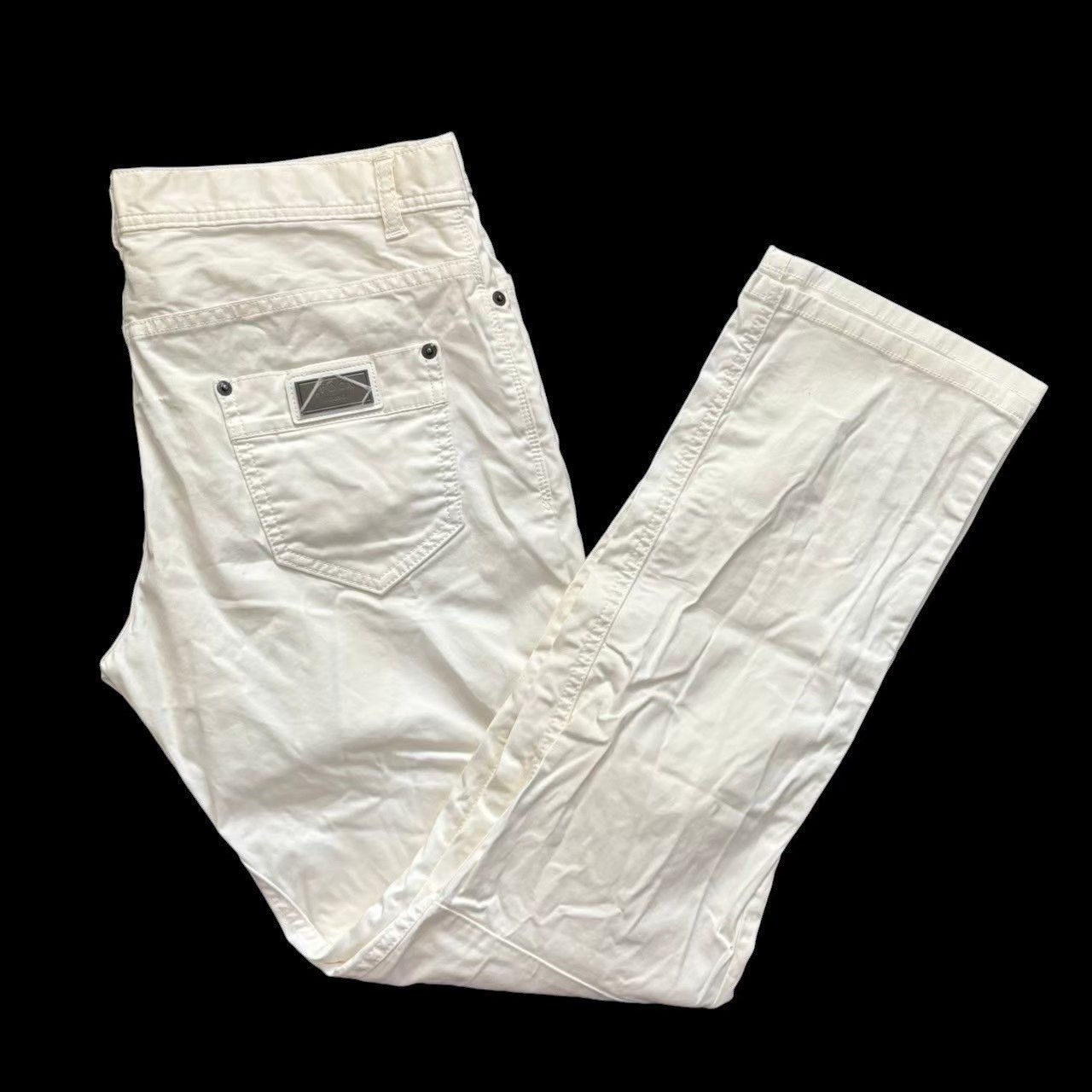 「中古」EPOCA UOMO エポカウォモ スキニーパンツ 白 ホワイト ボトムス 長ズボン おしゃれ メンズ サイズ38 Sサイズ ブランド ファッ..