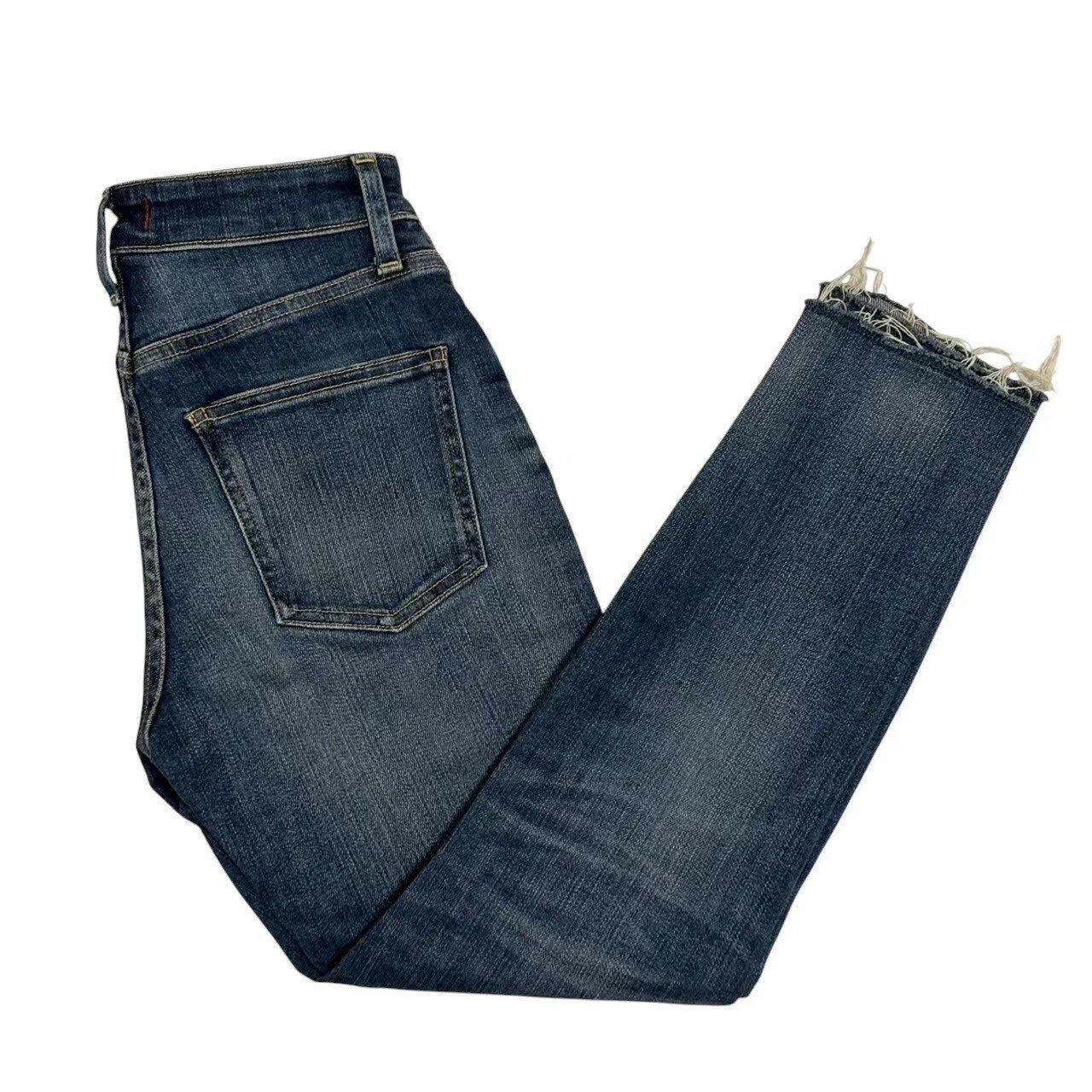 「中古」RED CARD Tokyo レッドカード トーキョー ボトムス ダメージデニムパンツ ブルー 青 低身長 スリム パンツ ダメージ レディー..