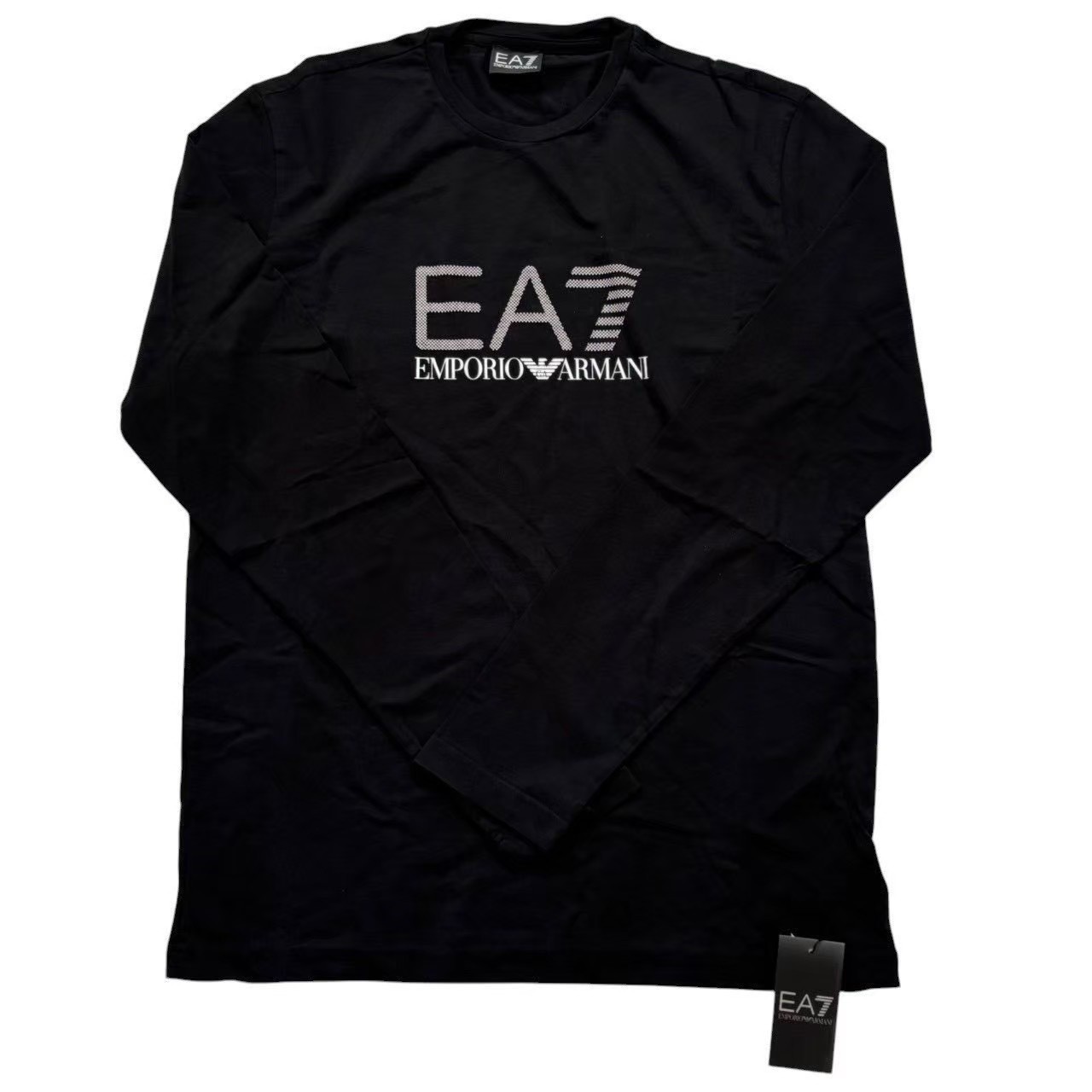 Rakuten - 「未使用」EMPORIO ARMANI エンポリオアルマーニ アルマーニ トップス ロングTシャツ ロンT 黒 ブラック 長袖 シャツ EA7 綿 メンズ Lサイズ ブランド
