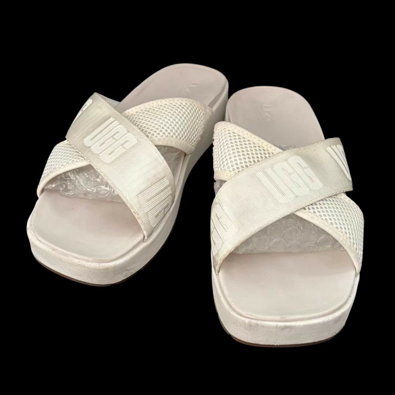 「中古」UGG アグ メッシュサンダル 白 EMILY MESH 1119491 レディース 25.0cm