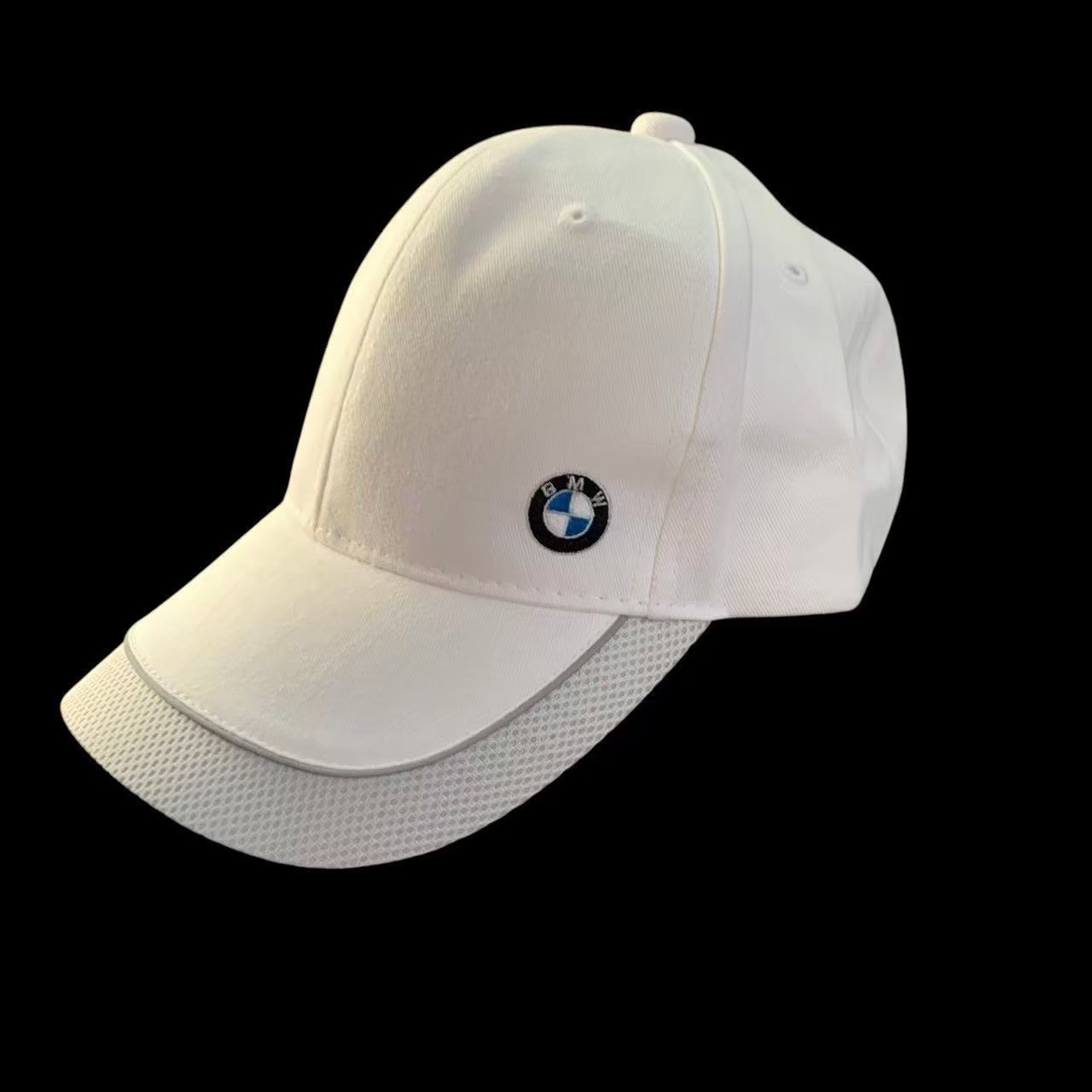 Rakuten - ［中古］BMW ビーエムダブリュー 帽子 キャップ ホワイト 白 グレー 灰色 コットン 綿 メッシュ 非売品 スポーティー アパレル ファッション 小物 メンズ