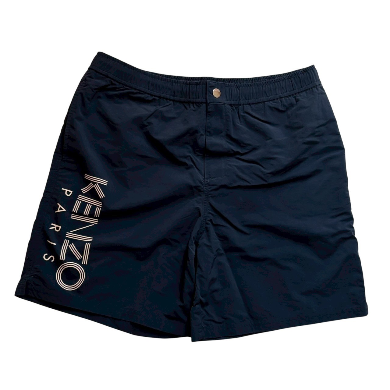 ［未使用］KENZO ケンゾー スイムパンツ 紺 ネイビー 水泳 プール FA55BA208SEA スポーツ ビーチウェア ショートパンツ 水着 ロゴプリント メンズ XLサイズ