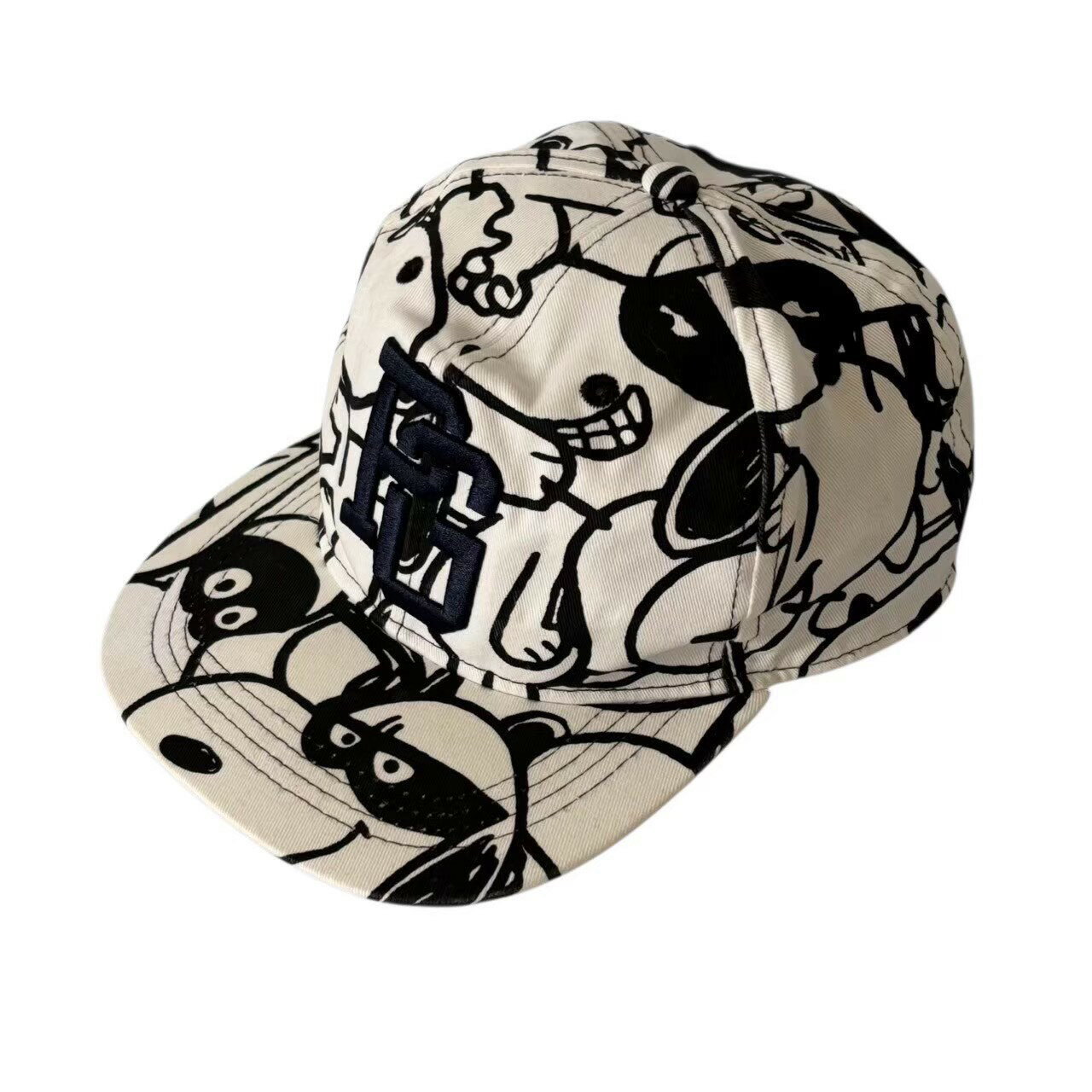Rakuten - ［中古］PEARLY GATES パーリーゲイツ×PEANUTS フラットキャップ 白 黒 ホワイト ブラック 総柄 FR 綿 ゴルフ コットン ウェア メンズ