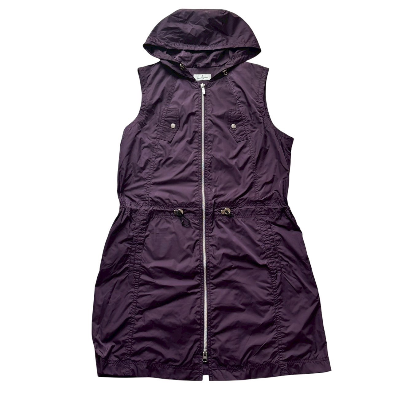 乐天商城 - ［中古］MUNSINGWEAR マンシングウェア ロングベスト 紫 パープル ベスト ロング アウター 上着 ゴルフウェア ゴルフ 趣味 スポーツ レディース Lサイズ 春秋 フード
