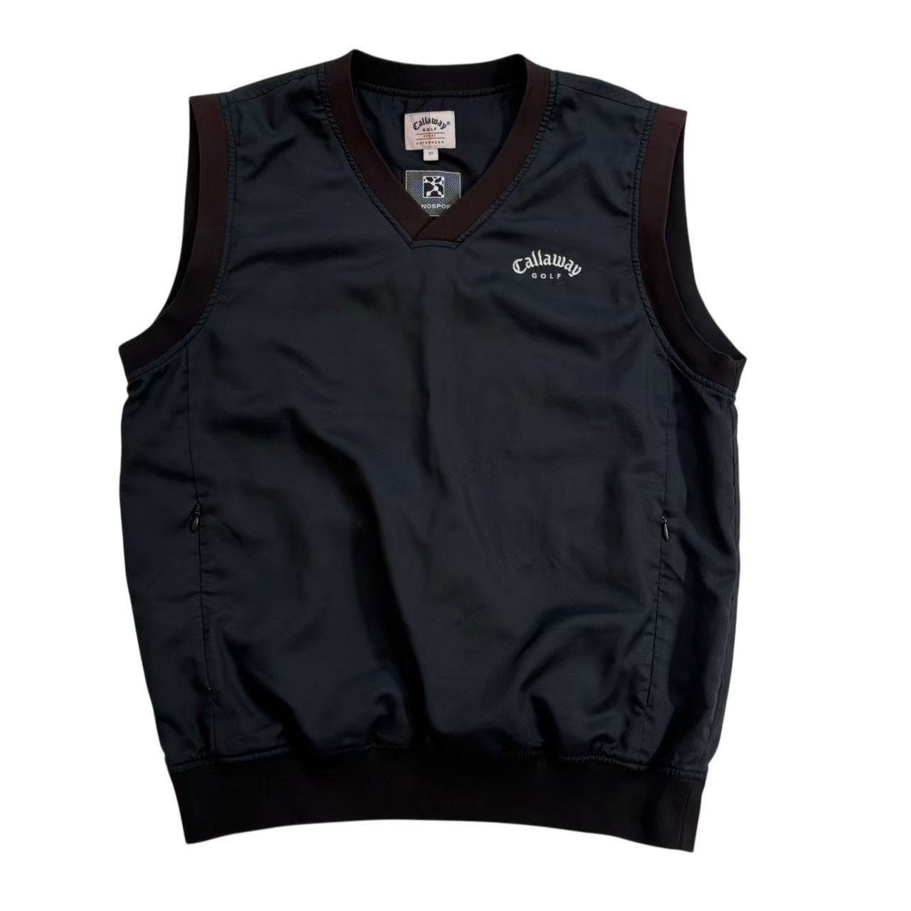 Rakuten - ［中古］Callaway キャロウェイ ゴルフベスト ブランド ファッション 黒 ブラック ベスト ゴルフウェア ゴルフ 趣味 スポーツ メンズ Mサイズ ポリエステル