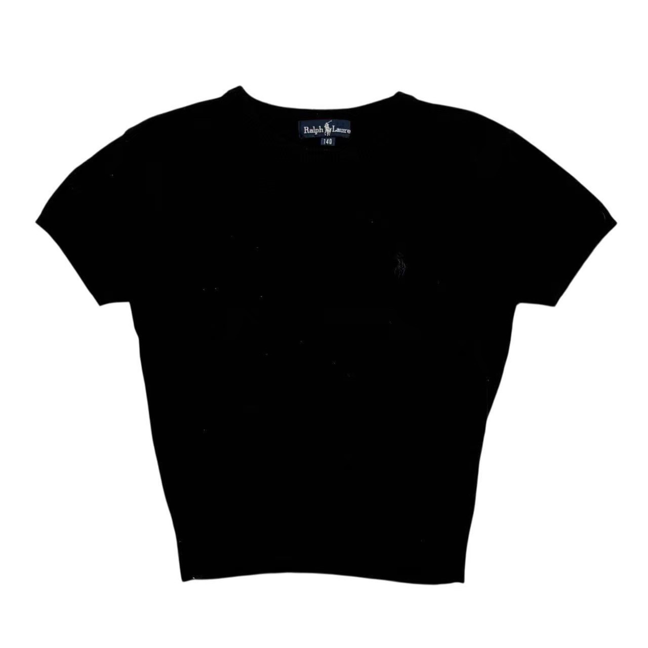 Rakuten - ［中古］Ralph Lauren ラルフローレン ニットシャツ 黒 ブラック ニット シャツ ウール カシミヤ トップス ブラウス キッズ 140cm