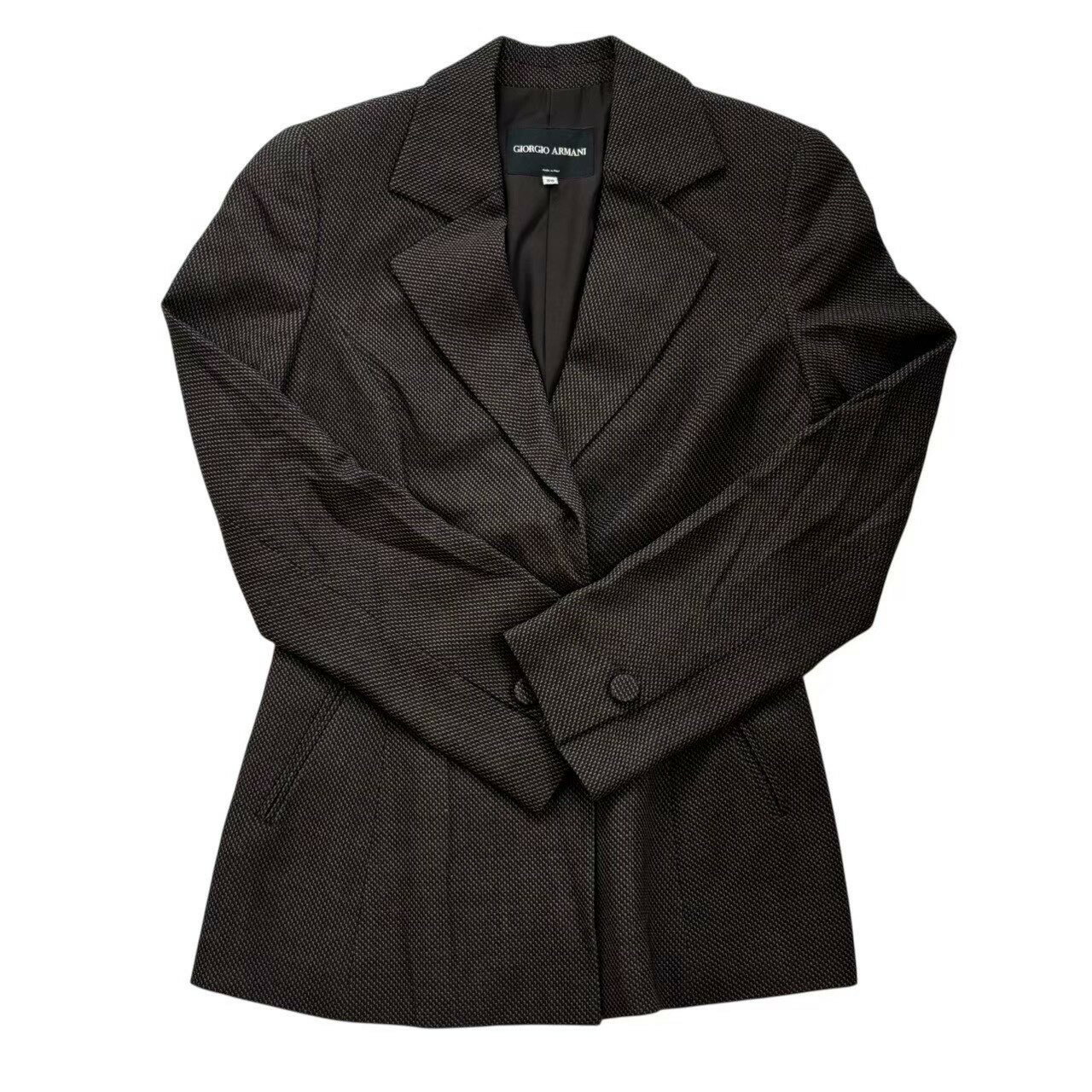 Rakuten - 【中古】GIORGIO ARMANI ジョルジオ アルマーニ テーラードジャケット 茶 ブラウン フォーマル ビジネス ジャケット レディース サイズ36 Sサイズ