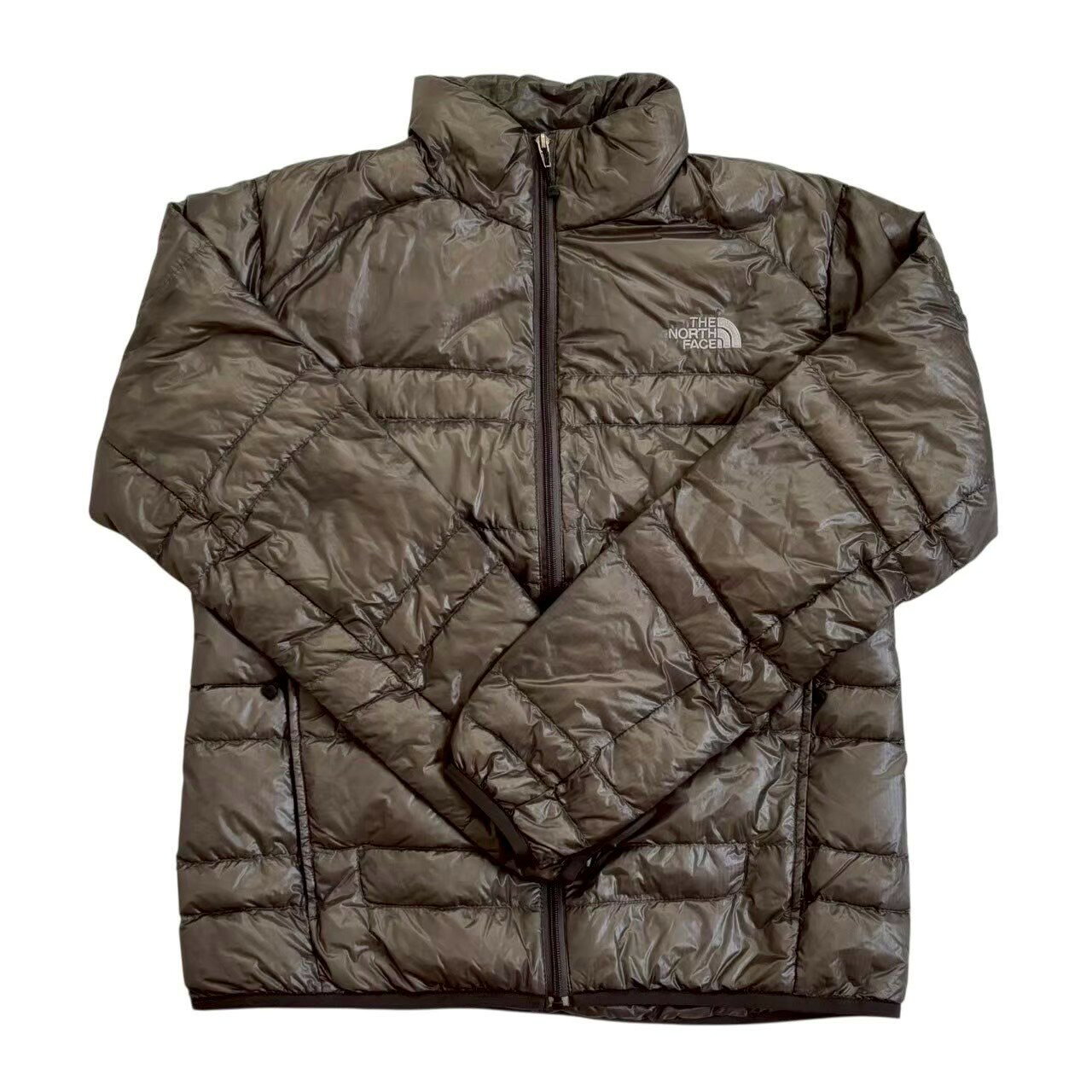 Rakuten - ［中古］The North Face ザノースフェイス ダウンジャケット カーキ系 ダウン 上着 アウター キッズファッション サイズS カジュアル ナイロン