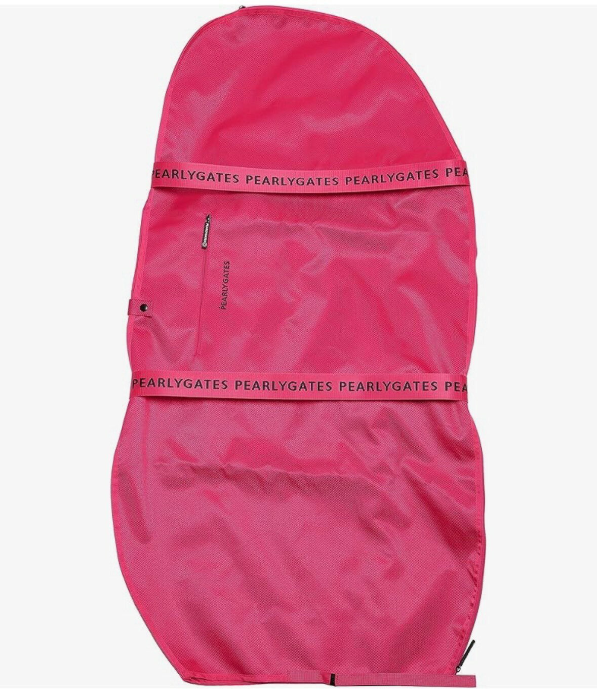 ［新品］PPEARLY GATES パーリーゲイツ ゴルフ 9型口枠対応 ワンタッチ式ロゴベルト キャディバッグ用 トラベルカバー ピンク ブラック フリーサイズ ポリエステル ユニセックス