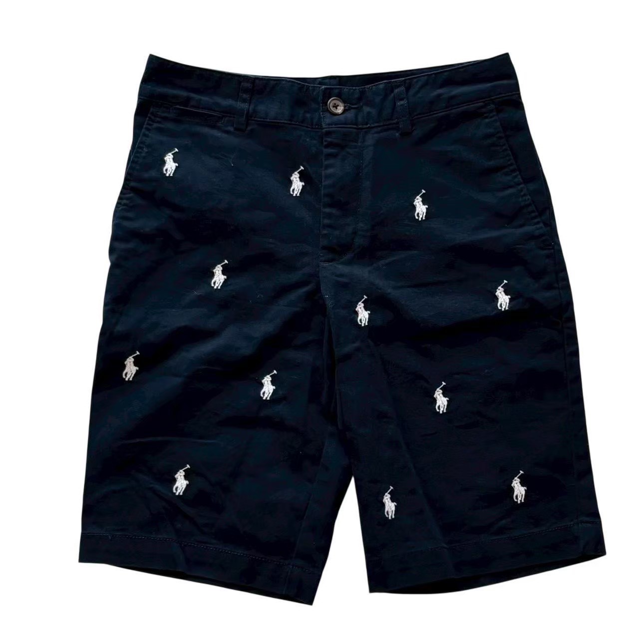 Other - ［中古］POLO Ralph Lauren ポロ ラルフローレン 半ズボン 紺 白 ネイビー ホワイト ハーフパンツ ロゴ入り キッズ サイズ12 150cm
