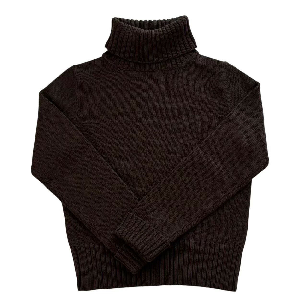 乐天商城 - ［中古］BURBERRY バーバリー タートルネックニット 茶 タートルネック ウール ハイネック ニット レディース サイズ2 Mサイズ