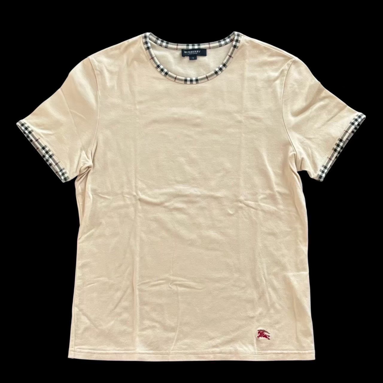 Rakuten - ［中古］BURBERRY バーバリー 半袖シャツ ベージュ チェック 半袖 シャツ ロゴ入り レディース サイズ2 Mサイズ