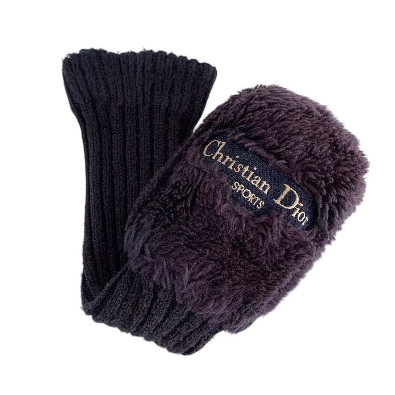 乐天商城 - ［中古］Christian Dior SPORTS クリスチャンディオール ディオール スポーツ ゴルフ ヘッドカバー ウッド ネイビー 紺 ボア ニット 趣味 ブランド 小物 レディース
