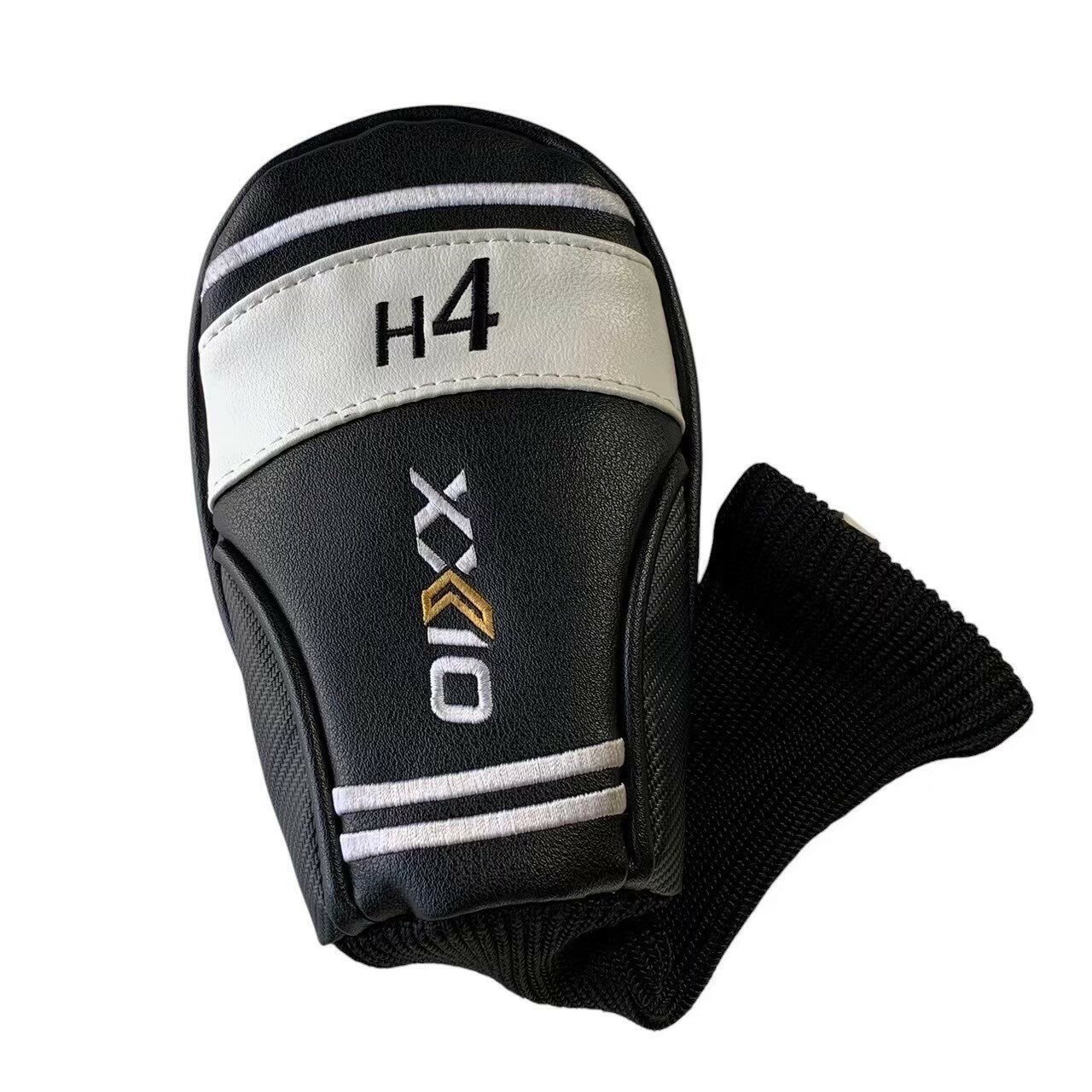 樂天商城 - ［中古］XXIO ゼクシオ ダンロップ ゴルフ スポーツ 趣味 ホビー 小物 ブランド ヘッドカバー H4 ハイブリット ブラック 黒 ホワイト 白 PUレザー UT ユーティリティ