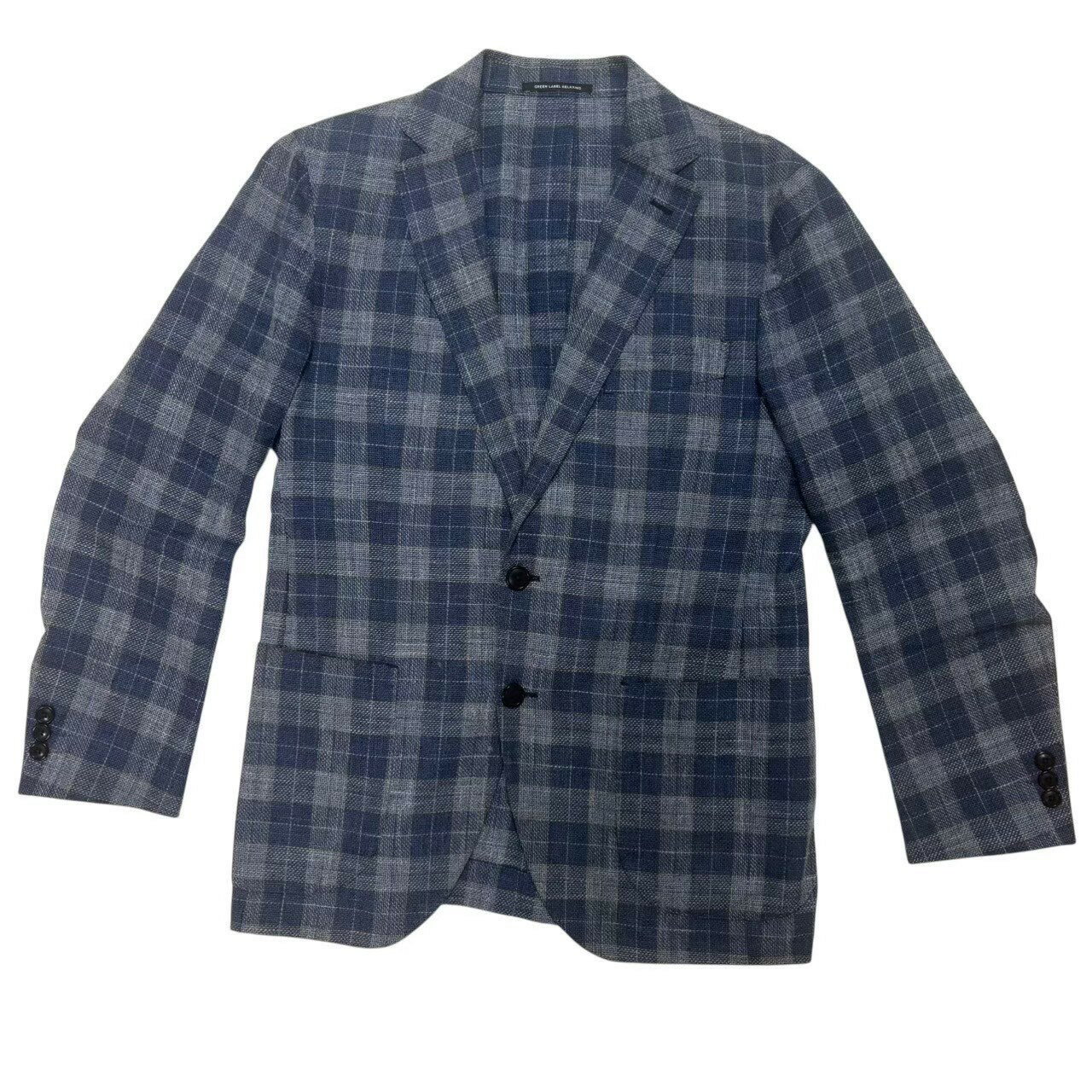 樂天商城 - ［中古］UNITED ARROWS green label relaxing ユナイテッドアローズグリーンレーベルリラクシン ジャケット アウター ブルー 青 チェック サイズ46 長袖 3122-110-0997 メンズ ファッション 春 秋