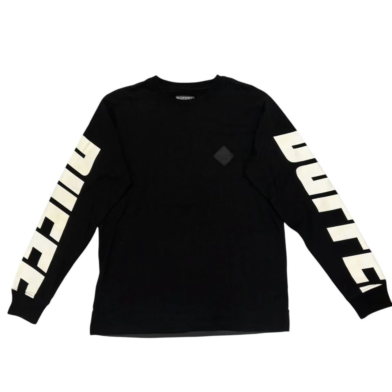 ［中古］The DUFFER of St.GEORGE ザ ダファー オブ セントジョージ ロンT Tシャツ 長袖 黒 ブラック ロゴ Mサイズ メンズ ファッション コットン 秋 春