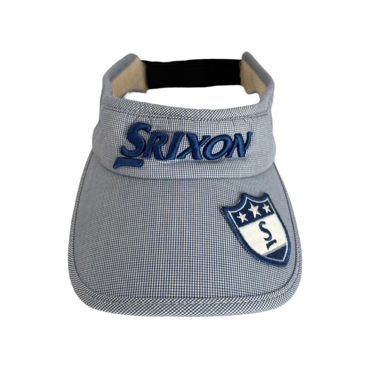 「中古」SRIXON スリクソン サンバイザー ブルー　ロゴワッペン　刺繍ロゴ