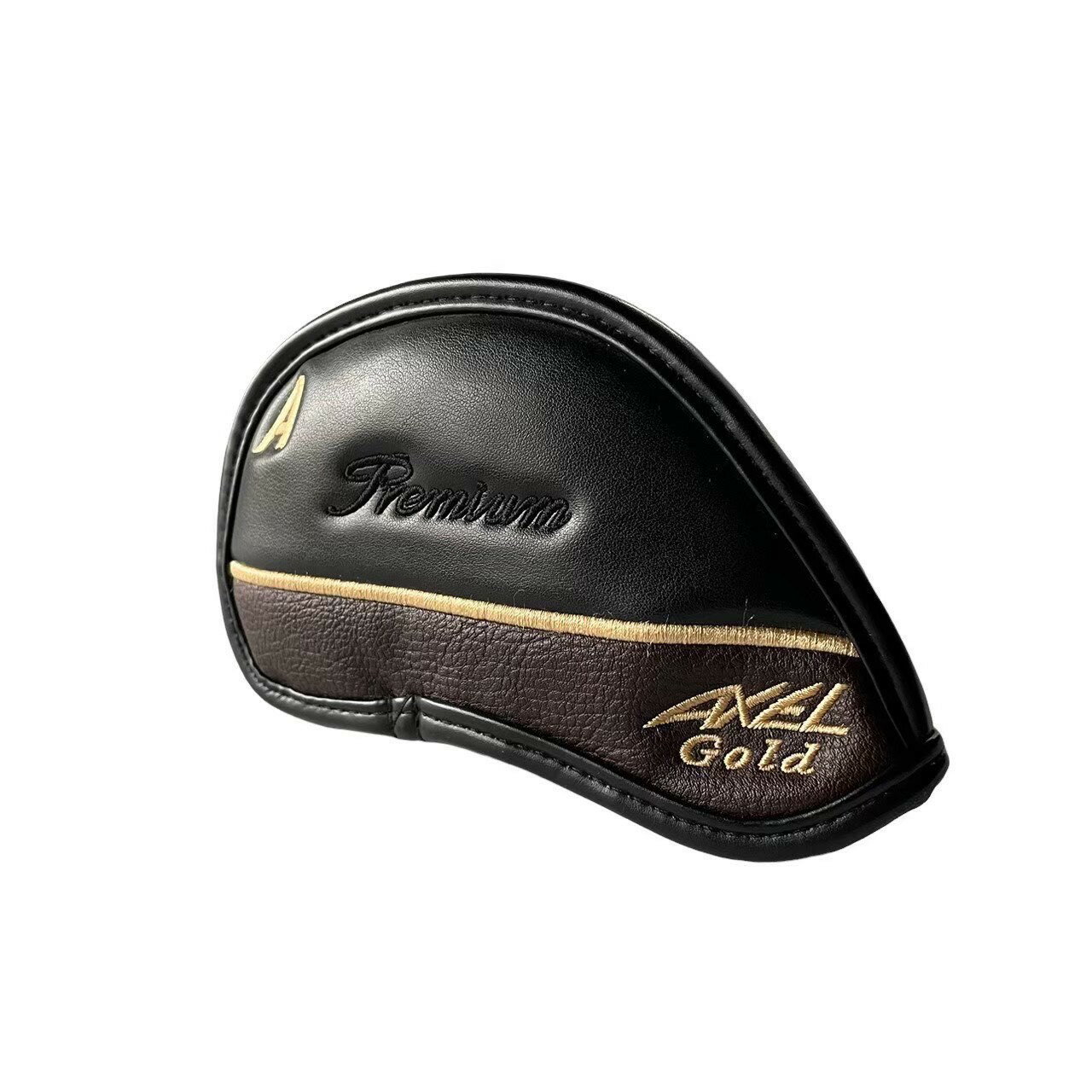 「中古」AXEL アクセル AXEL Gold Premium アクセル プレミアム ゴールド ゴルフ GOLF ゴルフカバー ヘッドカバー A つるやゴルフ ブラック ブラウン アプローチウェッジ用