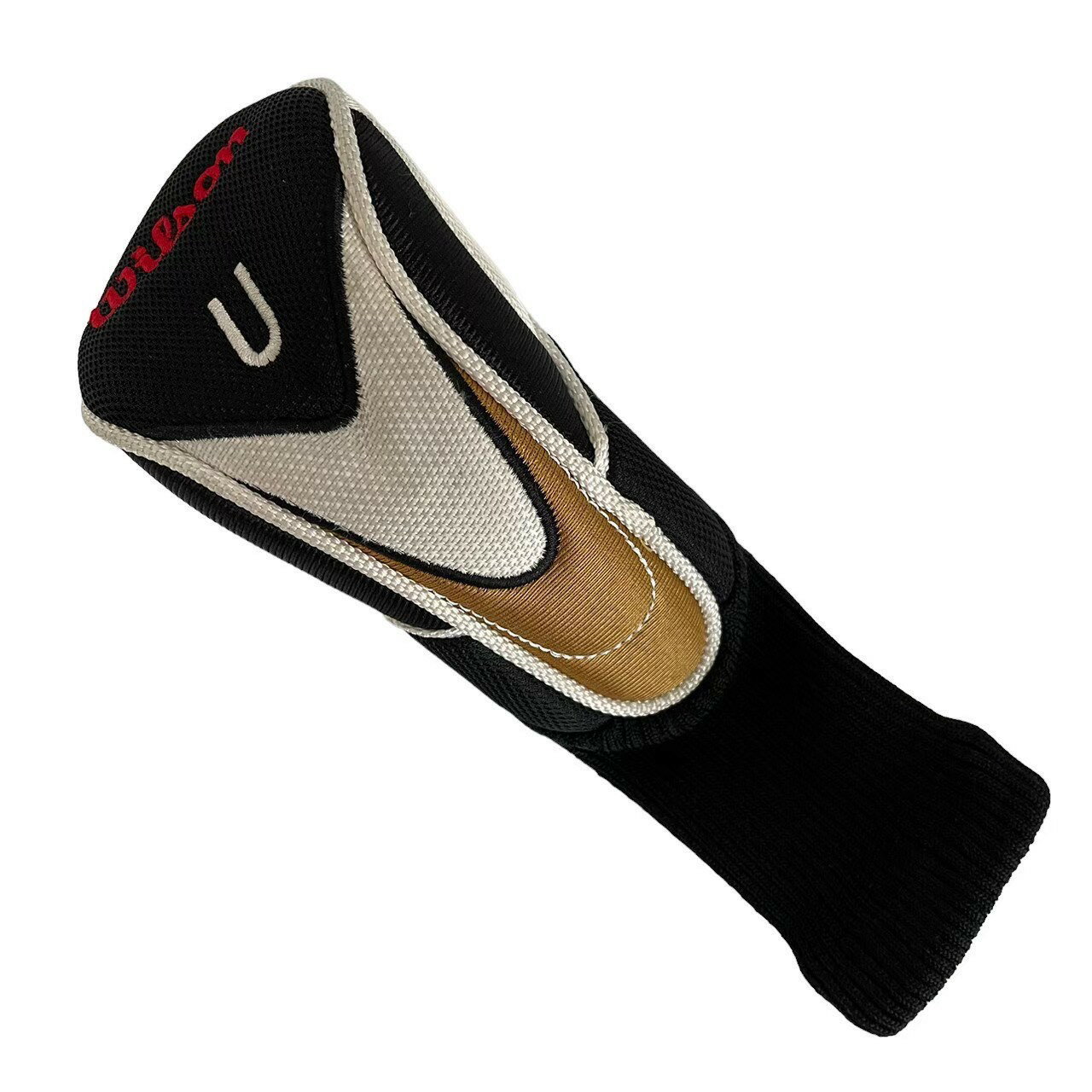 樂天商城 - 「中古」WILSON ウィルソン GOLF ゴルフ スポーツ 趣味 ヘッドカバー 小物 U UT ユーティリティー ハイブリッド ブラック レッド ホワイト ゴールド 刺繍