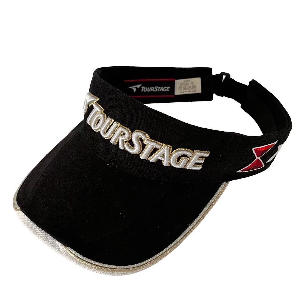 TOURSTAGE ツアーステージ ブリヂストン サンバイザー ブラック ゴルフ スポーツ 趣味 帽子 ブリヂストンスポーツ 夏 白 ホワイト ゴールド 刺繍 メンズ フリーサイズ ■商品情報■ ●タイトル　TOURSTAGE ツアーステージ ブリヂストン サンバイザー ブラック ゴルフ スポーツ 趣味 帽子 ブリヂストンスポーツ 夏 白 ホワイト ゴールド 刺繍 メンズ フリーサイズ ●メーカー　TOURSTAGE ツアーステージ ●形状　サンバイザー ●サイズ　つば約8cm　頭囲約56〜59cm ●ランク　中古AB ●状態　シミ ピンの跡 商品の程度表記（ランク）について 新品（Nランク） 未使用品・新品同様品（Sランク） 少々使用感があるがキズ・汚れが少なめで 比較的程度が良い商品（Aランク） 中古品の中でもキズ・汚れがある商品（ABランク） キズ・汚れがあり、かなり使用感がある商品（Bランク）TOURSTAGE ツアーステージ ブリヂストン サンバイザー ブラック ゴルフ スポーツ 趣味 帽子 ブリヂストンスポーツ 夏 白 ホワイト ゴールド 刺繍 メンズ フリーサイズ ■商品情報■ ●タイトル　TOURSTAGE ツアーステージ ブリヂストン サンバイザー ブラック ゴルフ スポーツ 趣味 帽子 ブリヂストンスポーツ 夏 白 ホワイト ゴールド 刺繍 メンズ フリーサイズ ●メーカー　TOURSTAGE ツアーステージ ●形状　サンバイザー ●サイズ　つば約8cm　頭囲約56〜59cm ●ランク　中古AB ●状態　シミ ピンの跡 商品の程度表記（ランク）について 新品（Nランク） 未使用品・新品同様品（Sランク） 少々使用感があるがキズ・汚れが少なめで 比較的程度が良い商品（Aランク） 中古品の中でもキズ・汚れがある商品（ABランク） キズ・汚れがあり、かなり使用感がある商品（Bランク）