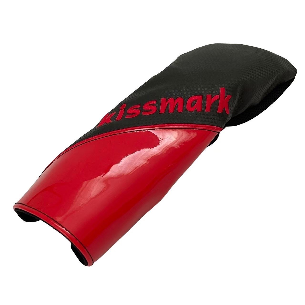 ［中古］kiss mark キスマーク ドライバーヘッドカバー 黒 赤 ブラック レッド ドライバー ヘッドカバー ゴルフ 趣味 スポーツ エナメル
