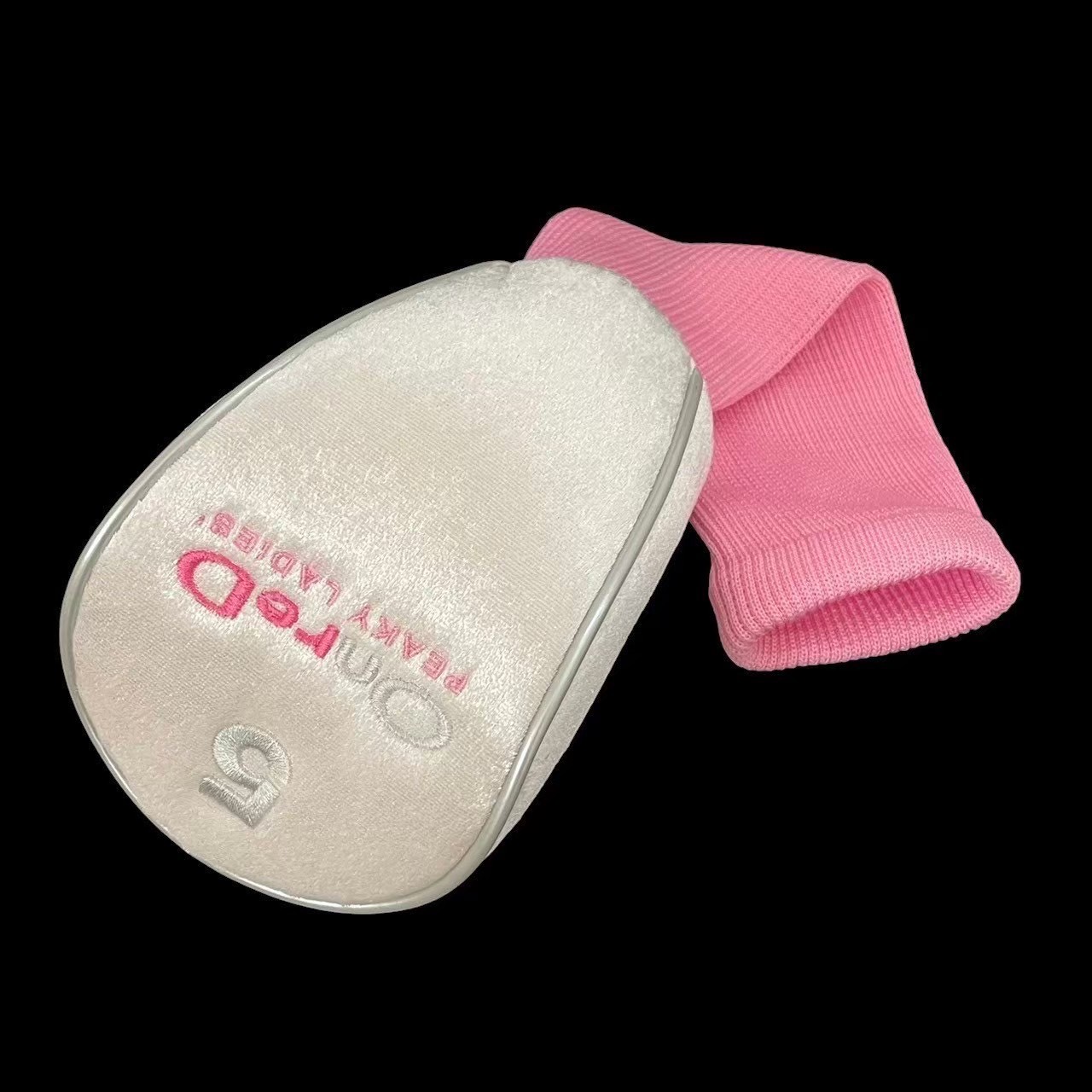 ［中古］OnreD オンレッド 5番フェアウェイウッドヘッドカバー 白 ピンク ホワイト...