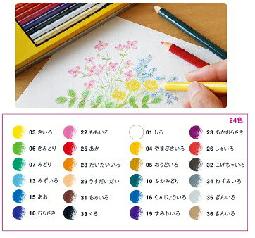 缶入り色鉛筆 24色セット (ネコポス可能) いろえんぴつ/色えんぴつ/トンボ鉛筆 keepon-10003310 キープオン学習イベントショップ サンプル画像2