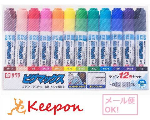 Rakuten - ピグマックスツイン 12色セット (1個までネコポス可能)ペン/サクラクレパス/マーカー/水性