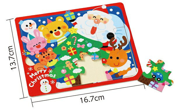 木製クリスマスジグソーパズル クリスマスツリー (10個までネコポス可) クリスマス...
