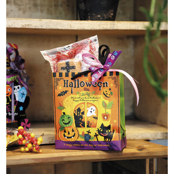 【セール】ゴーストハロウィン手提げ袋（15個までメール便可） アーテック 子ども かわいい お菓子入れ ラッピング 紙袋 keepon-10010146 キープオン学習イベントショップ サンプル画像2