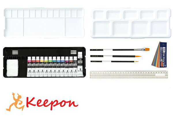 T PC プレンティM シンプルセット B 13色13本 絵具 アーテック 美術 新学期 図工 パレット 学校教材 小学生 中学生 学校 筆 ターナープレンティMセット 定規