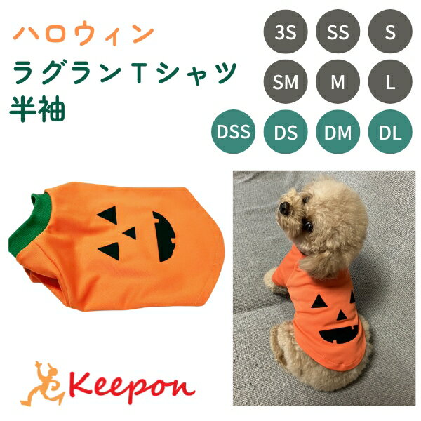 ハロウィンコスチューム ラグランTシャツ半袖犬 小型犬 可愛い かわいい 手作り 女の子 ハッピーライフ..
