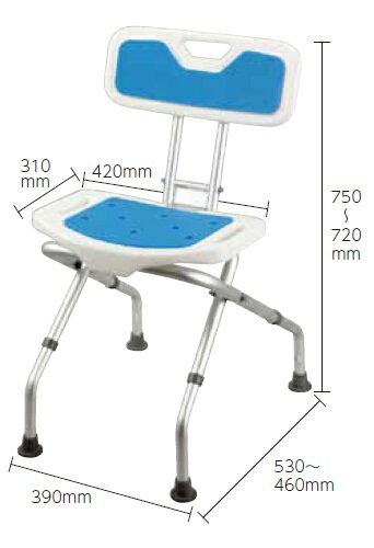 シャワーチェア介護用品 お風呂 滑り止め アーテック 水色 浴槽 椅子 イス