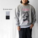 ATELIER AMELOT アトリエアメロ プリントスウェット NAPOLEON FASHION ナポレオン スウェット スエット クルーネック トレーナー ...