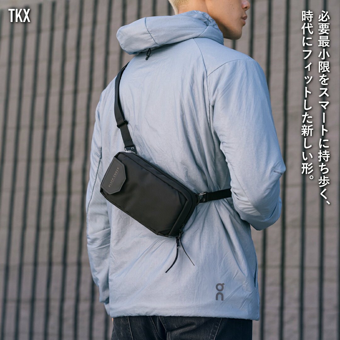BLACK EMBER ブラックエンバー TKX スリングバッグ テックキット 7226001 ボディバッグ ガジェット収納 ケーブル 充電器 ポーチ ポケット付き アコーディオン仕様 コーデュラナイロン 磁石 マグネット シンプル かっこいい ビジカジ ビジネス 普段使い ミニマル 1.5L keeshop-10003722 KEE SHOP サンプル画像2
