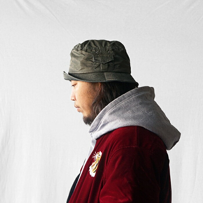 【20%OFFセール】DECHO デコ ハット MA-1 FABLIC SAFARI HAT MA-1ファブリック サファリハット 11-2AD25 帽子 ナイロン ポケット付き ヴィンテージライク 経年変化 エイジング 日本製 ブランド メンズ レディース おしゃれ かっこいい カジュアル サイズ2