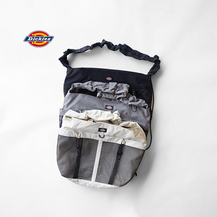 Rakuten - Dickies ディッキーズ DK MP DS SHOULDER BAG ドローストリング ショルダーバッグ 80976500 ショルダーバック ドローストリングバッグ カバン A4 大容量 長さ調整可能 軽量 メンズ レディース タウンユース 旅行 アウトドア メッシュポケット