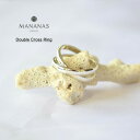 シルバー リング 指輪 レディース マナナス ダブルクロスリング 11号 シンプル シルバー925 アクセサリー MANANAS Double Cross Ring