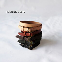 レザーベルト 【あす楽】HERALDIC BELTS ヘラルディックベルト メンズ ブランド カジュアル 本革 レザー イギリス製 細い ブライドルレザー レディース ユニセックス 男女兼用 30インチ 32インチ 34インチ 3/4inch DOUBLE RING LEATHER BELT 3/4インチダブルリングレザーベルト