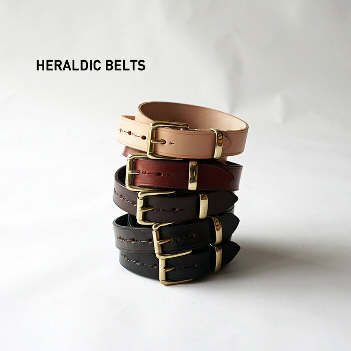 HERALDIC BELTS ヘラルディックベルト メンズ ブランド カジュアル 本革 本皮 レザー イギリス製 細い ブライドルレザー レディース ユニセックス 男女兼用 おしゃれ 30インチ 32インチ 34インチ 4/5inch LEATHER BELT 4/5インチレザーベルト