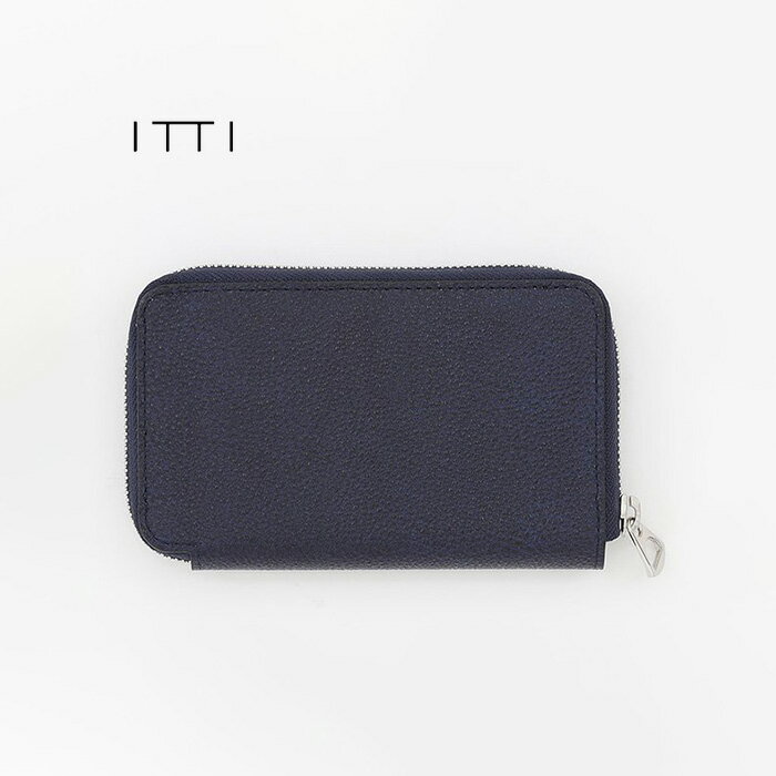 ITTI イッチ 財布 コンパクトウォレット 革財布 ミニ財布 CRISTY SMART MID WLT.5 /AIZAN クリスティベリーコンパクトウォレット ITTI-WLT-006.5-F アイザン 藍桟革 藍桟 藍染め 二つ折り ラウンドジップ メンズ レディース 日本製 いっち おしゃれ