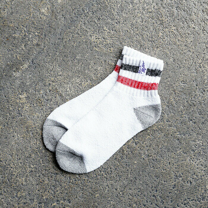 ソックス 靴下 無地 シンプル レディース 3Pソックス リブソックス 25-27cm ロバートピーミラー ホワイト グレー ブラック Robert P. Miller 3P Crew length socks