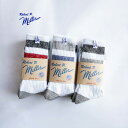 Robert P. Miller ミラー 靴下 ソックス クルーソックス クルー丈 3足 ライン スリークォーター ラインソックス 3Pソックス 25cm 26...
