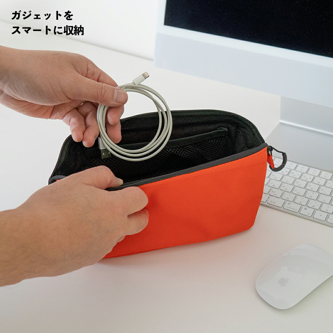 収納ポーチ トラベルポーチ ガジェットポーチ 旅行 小物 ポーチ ネーエ ソフトガジェットポーチ 全6色 ケーブル収納 持ち運び 便利 モバイルバッテリー バッグ コスメ 化粧品 nahe SOFT GADHED POUCH - L keeshop-10001423 KEE SHOP サンプル画像3