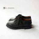 EL RESERO エルレセロ マウンテンブーツ PLAIN TOE - BLACK CALF / RUG SOLE プレーントゥ ブラックカーフ ラグソール ...